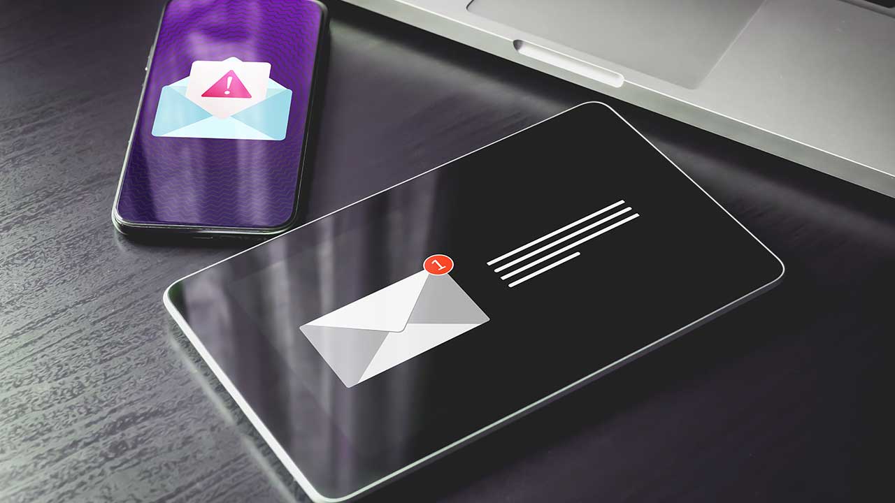 An iPhone and a tablet.