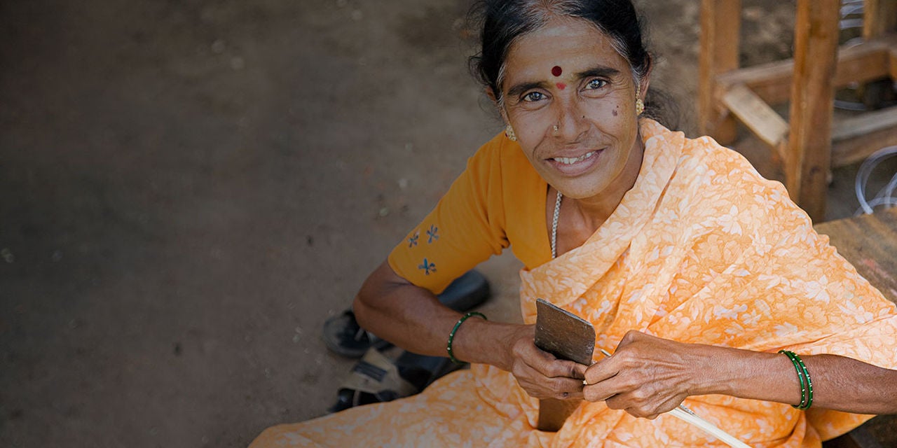 Young couple with bags shopping.