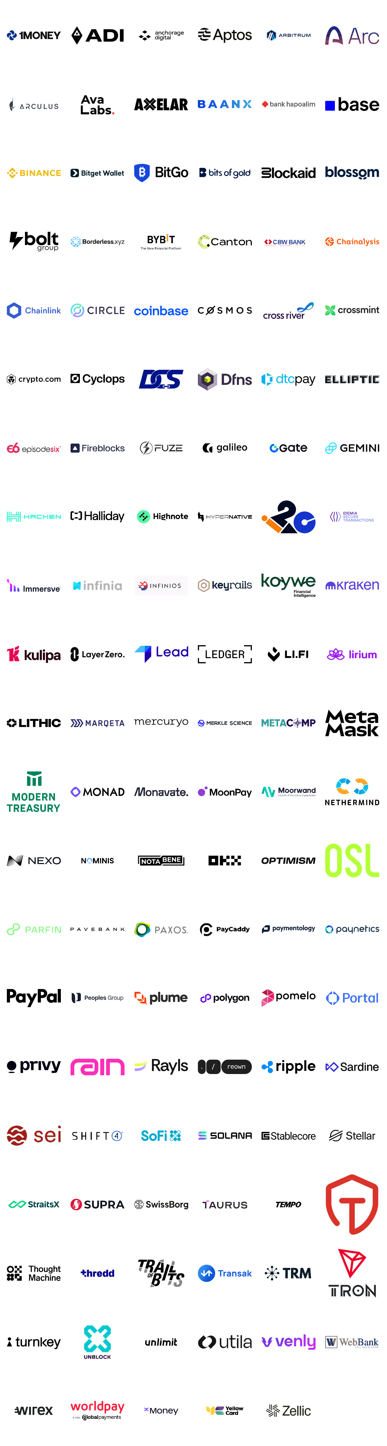 logo wall of partners