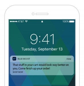 Tailored push-notification example