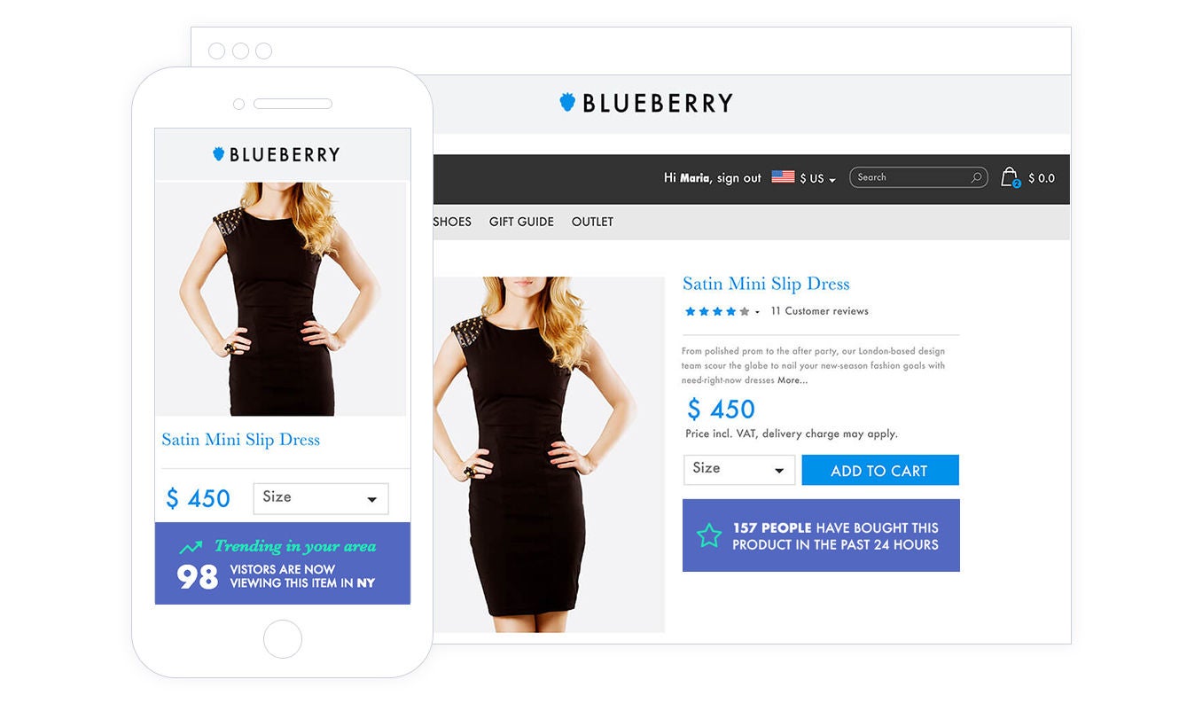 Example of urgency in online retail