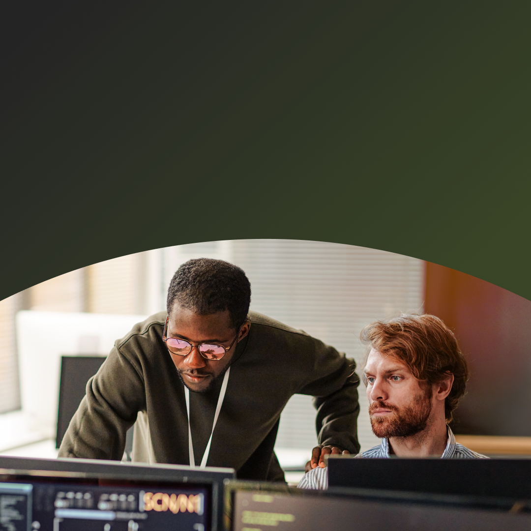 People reviewing data on computer