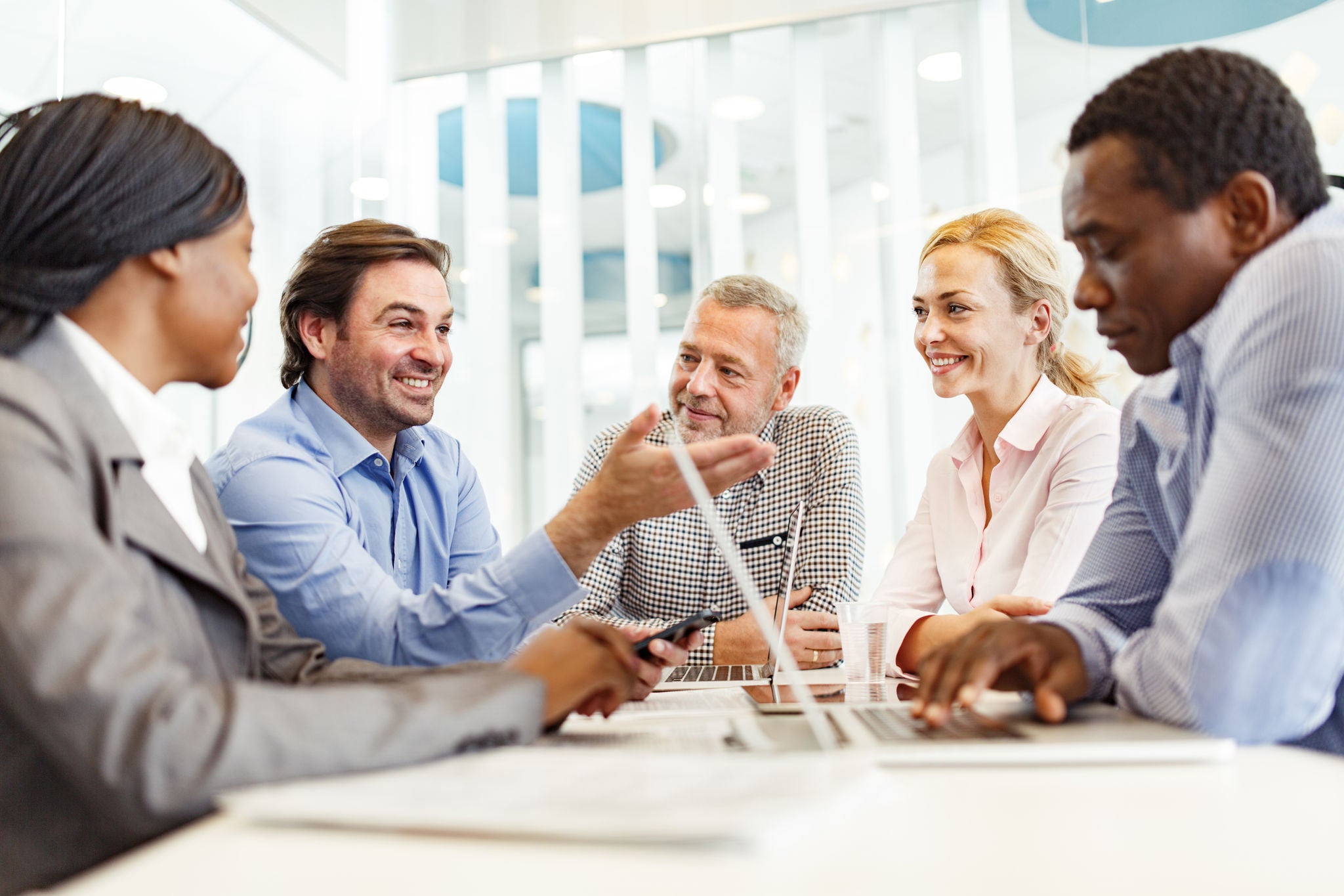 Business colleagues in a meeting