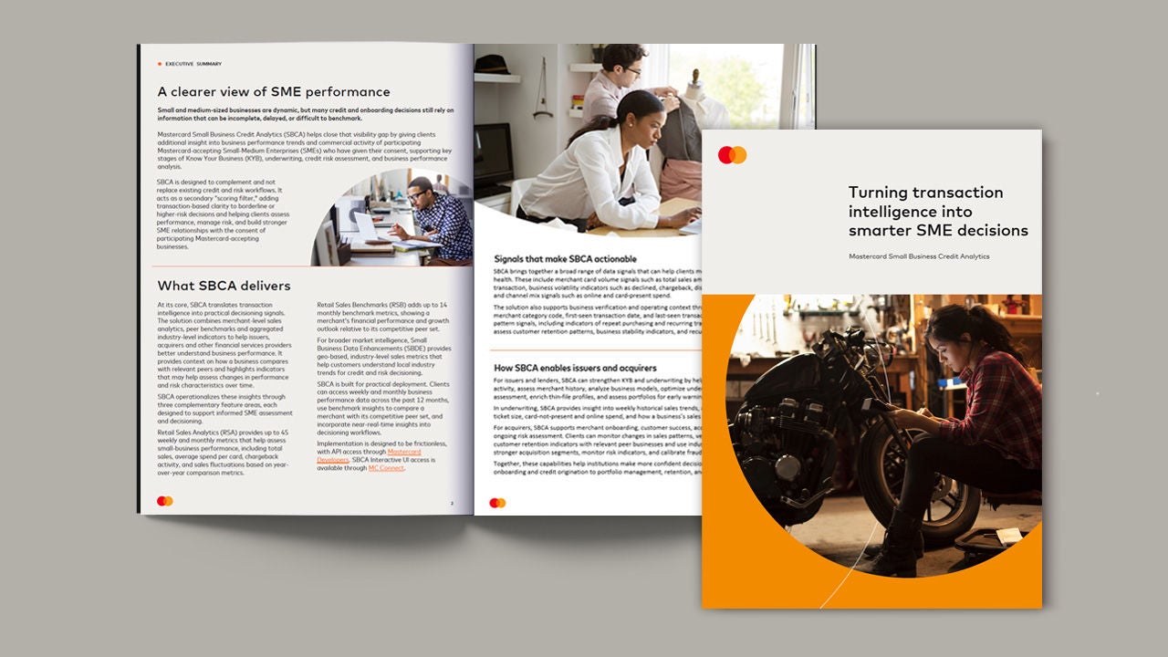Thumbnail image of the Turning transaction intelligence into smarter SME decisions report