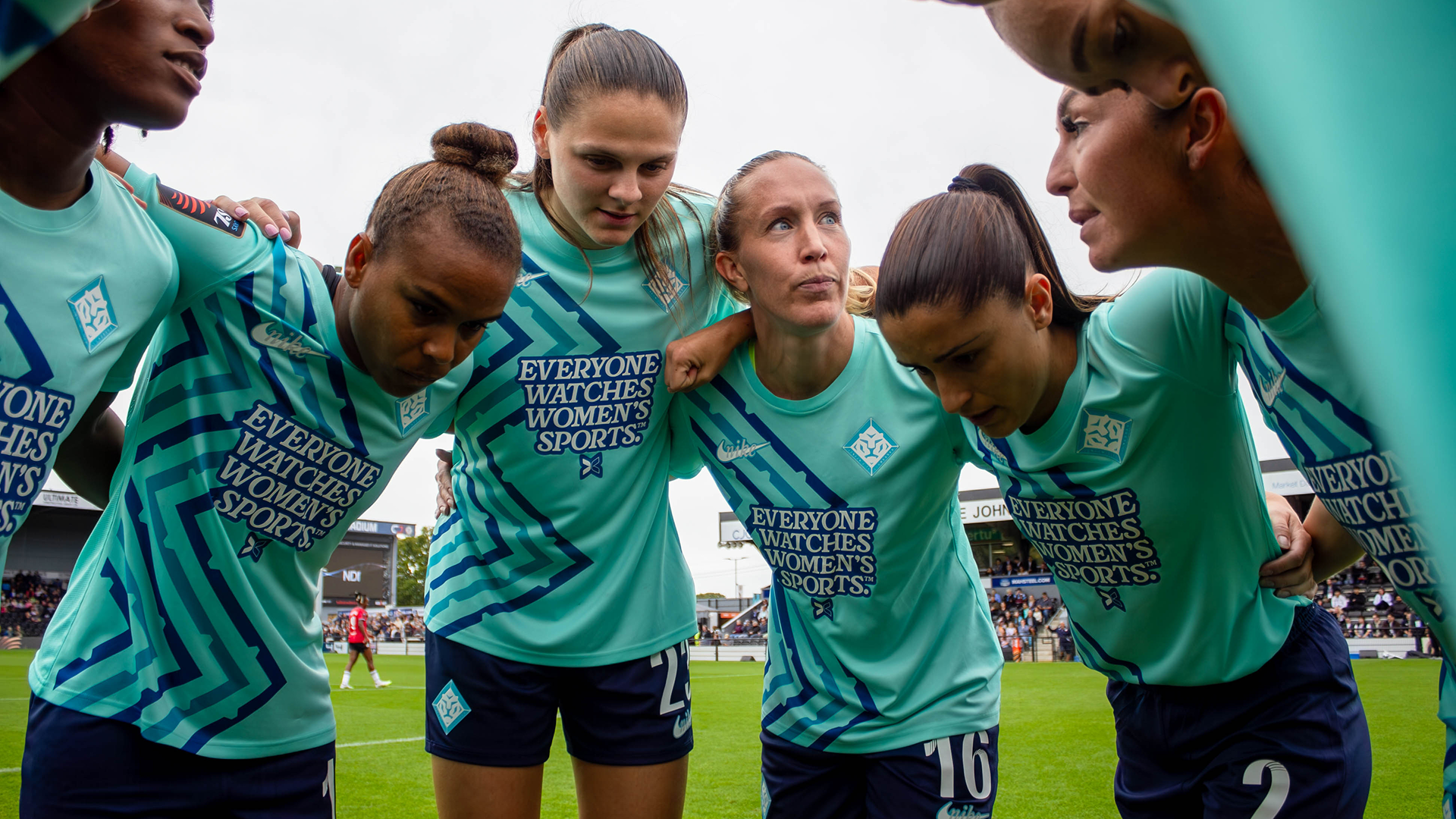 Women in Sport team huddle