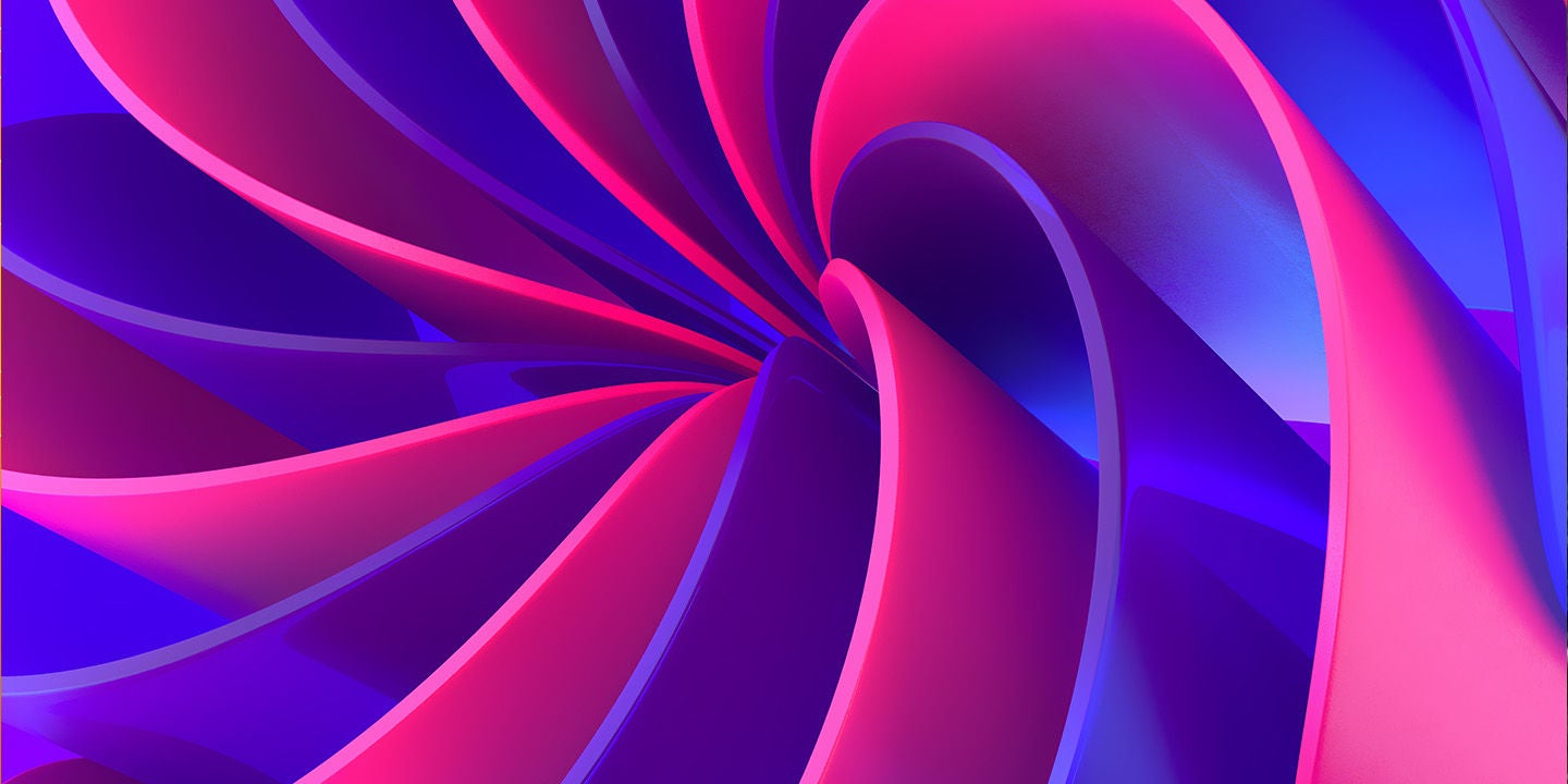 Abstract 3d image that resembles a blue ribbon