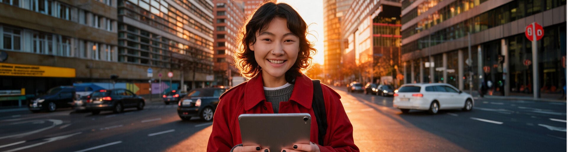 девушка с планшетом