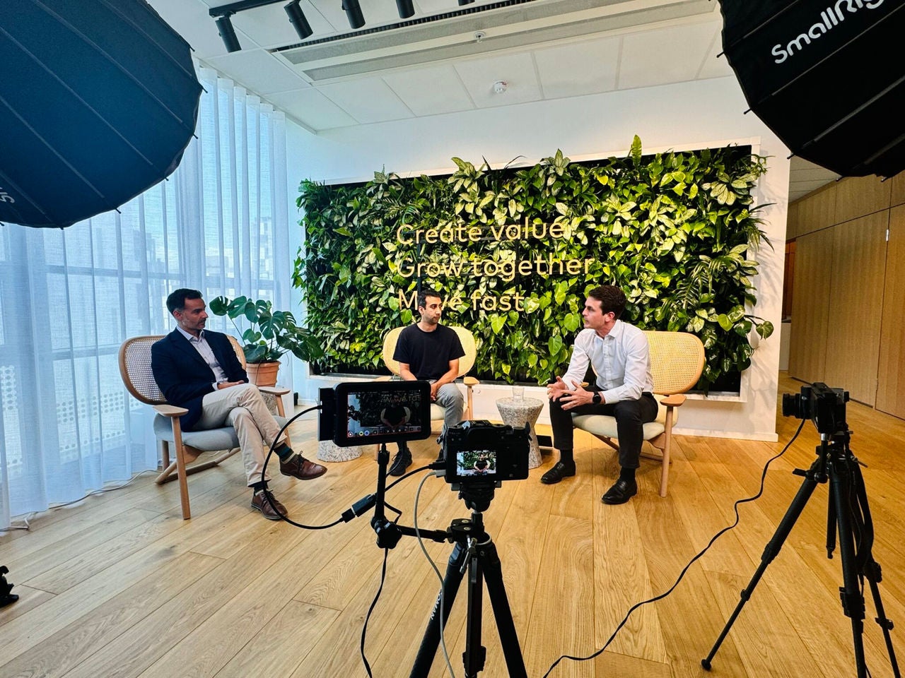 3 men at an interview