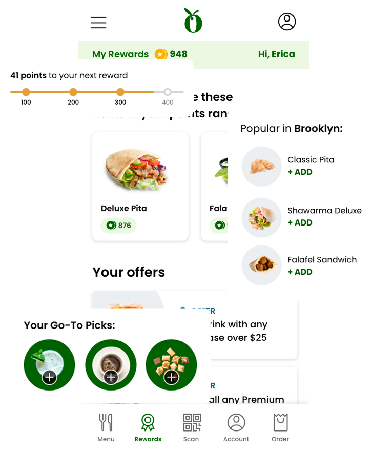Example of in-app personalization