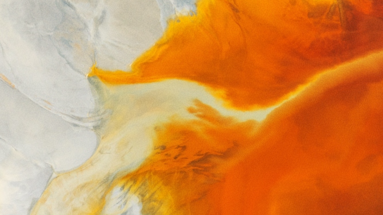 Orange and white art