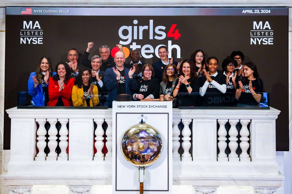 Mastercard (NYSE: MA) Rings The Closing Bell®

Today, Tuesday, April 23, 2024, The New York Stock Exchange welcomes Mastercard (NYSE: MA) in celebration of the 10th anniversary of Girls4Tech, its signature STEM education effort. To honor the occasion, Michael Miebach, CEO of Mastercard, joined by Lynn Martin, President, NYSE Group, The Closing Bell®.


 
Photo Credit: NYSE