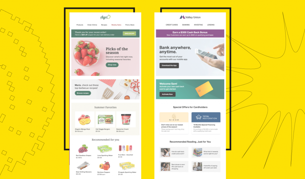 Industry-specific personalized emails example image