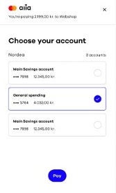 Screenshot della piattaforma Aiia che mostra conti bancari