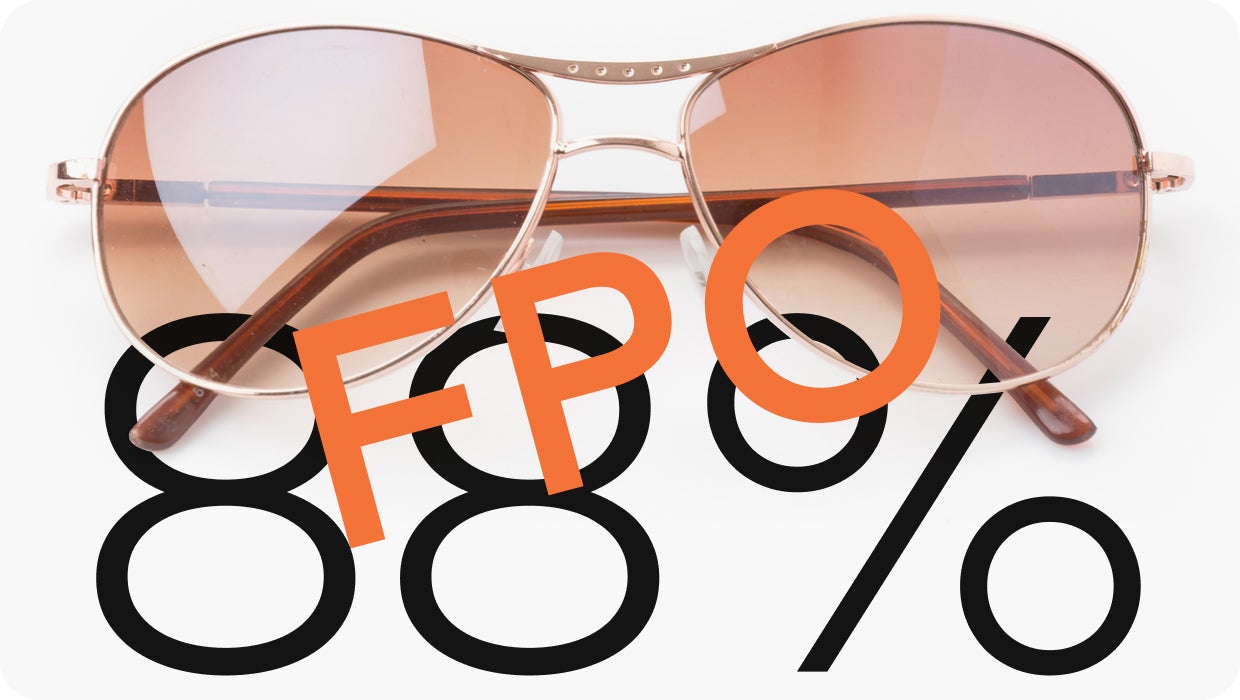 glasses on a percentage statistic