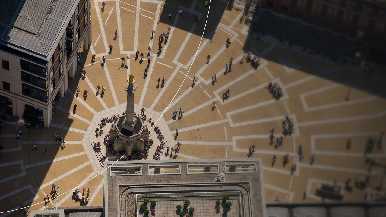 מבט מהאוויר על כיכר פאטרנוסטר בלונדון.