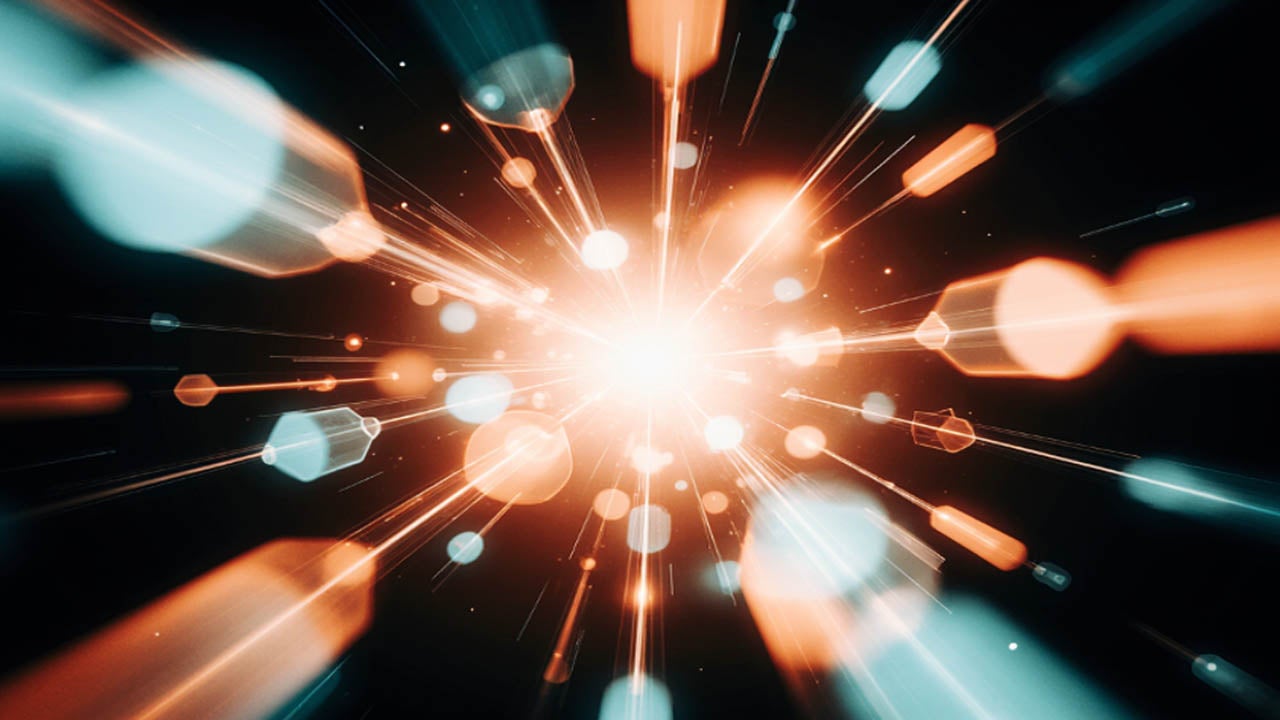Abstract image with light burst