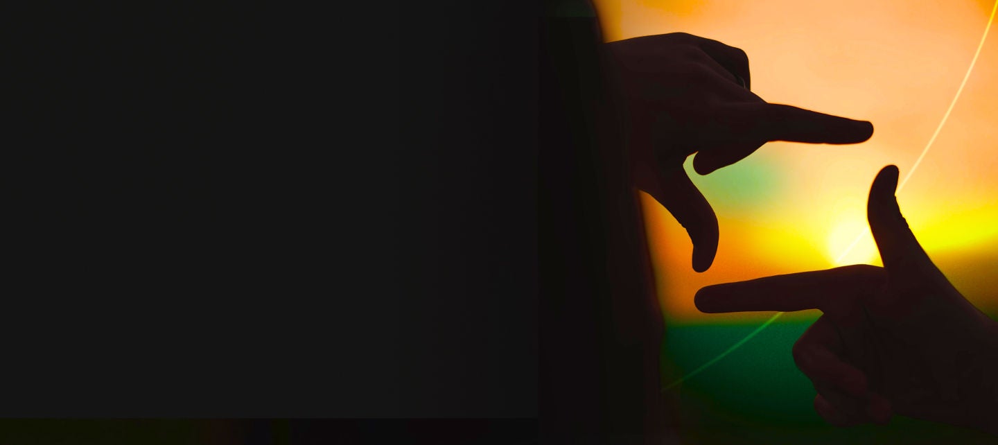 Someone making a square with their hands