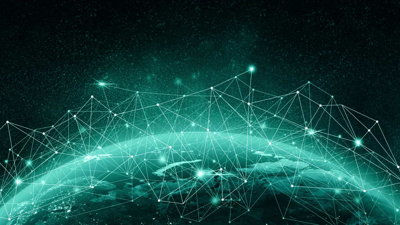 Abstract techy illustration globe network