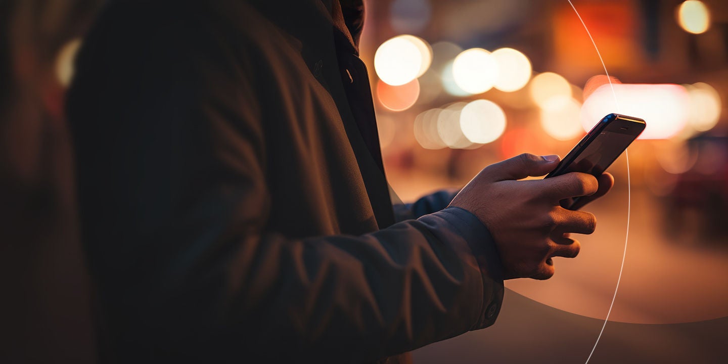 Close-up of a man using a smartphone