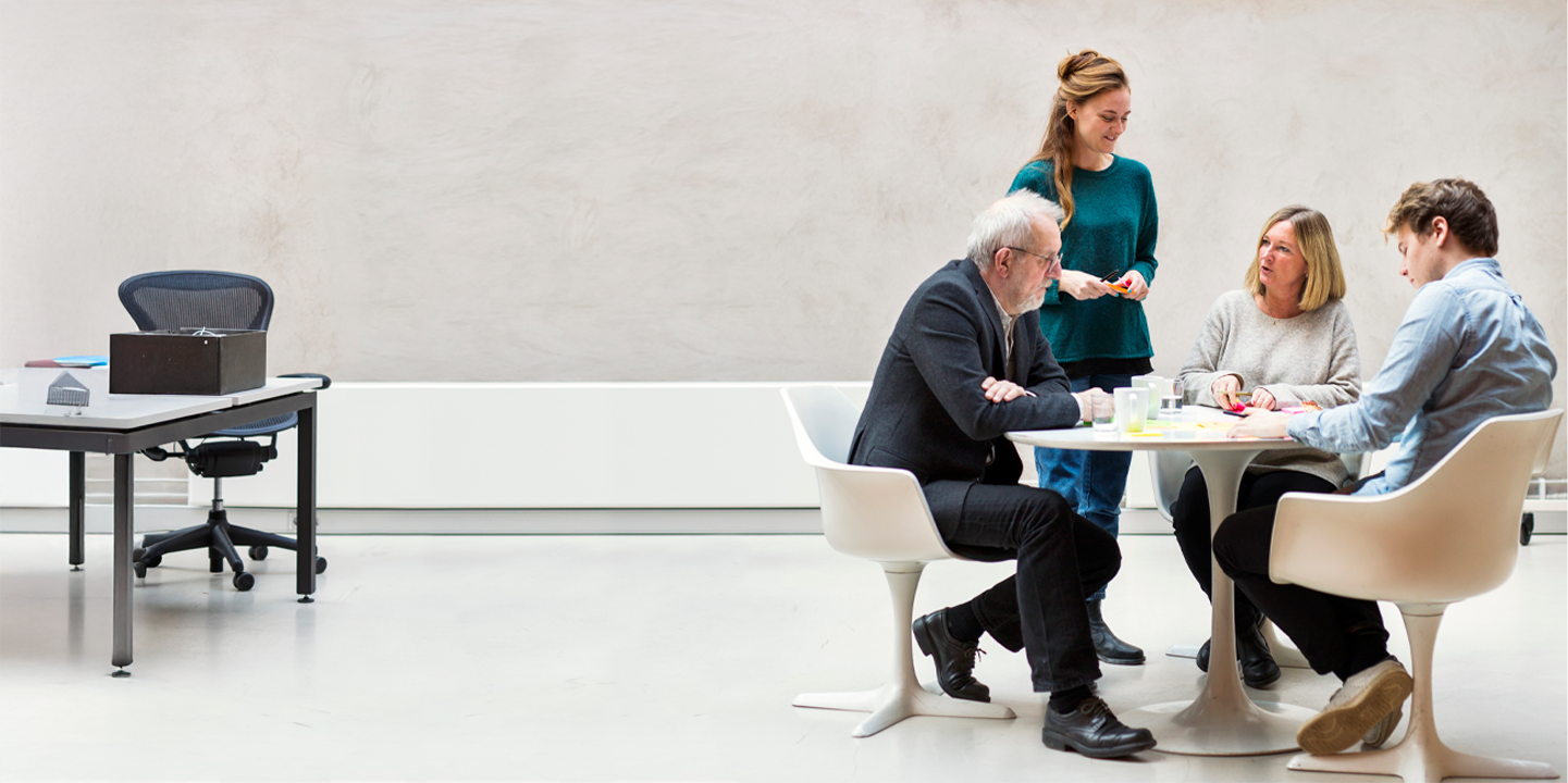 Businessman looking at a tablet