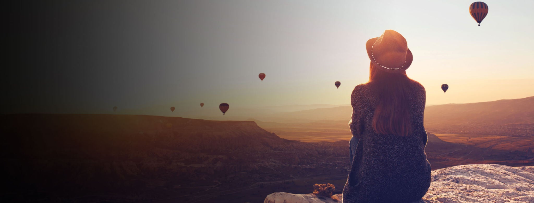 Woman looking at horizon