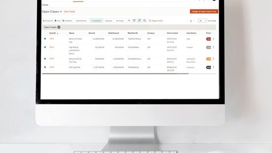 Screenshot of platform