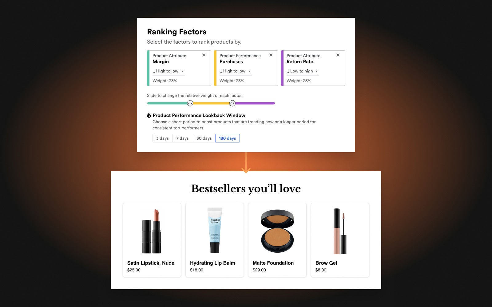 How to configure a recommendation banner for Black Friday