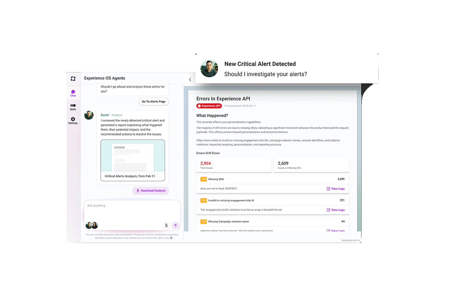 Conversation with David OS agent