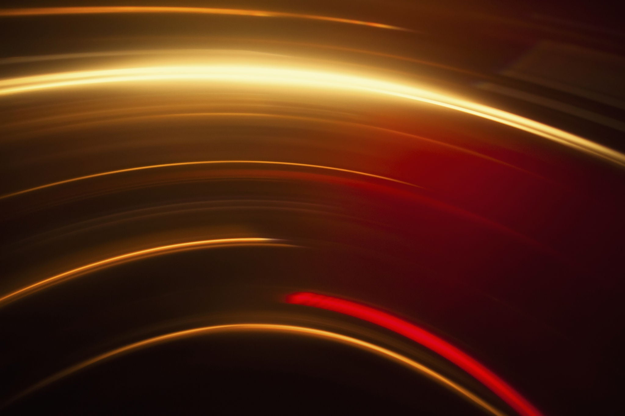 An abstract, high-speed view from a machine on a track, its motion illustrating forward-moving technology.