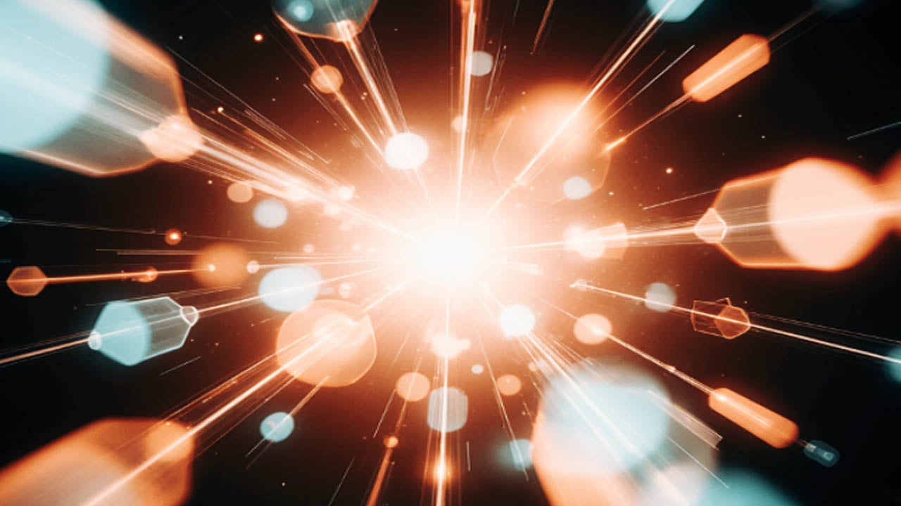 Abstract image with light burst