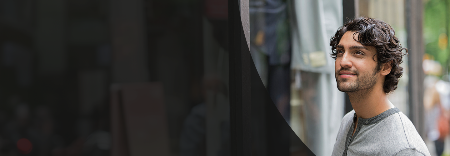 Man outside of a store