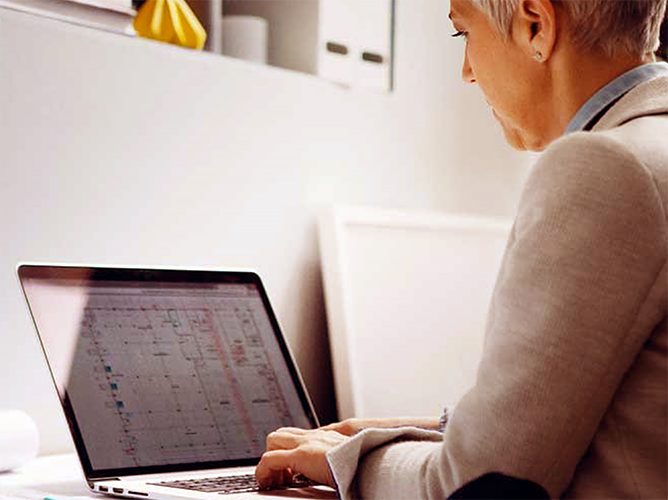 Woman on computer