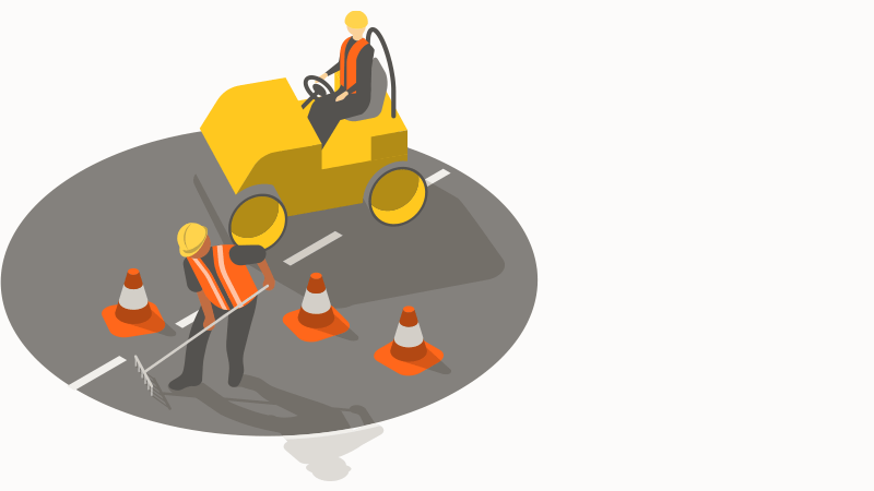 Illustration construction workers.