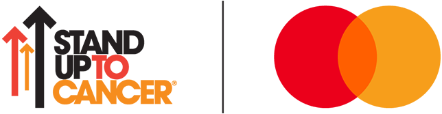 Stand Up To Cancer and Mastercard  logos.