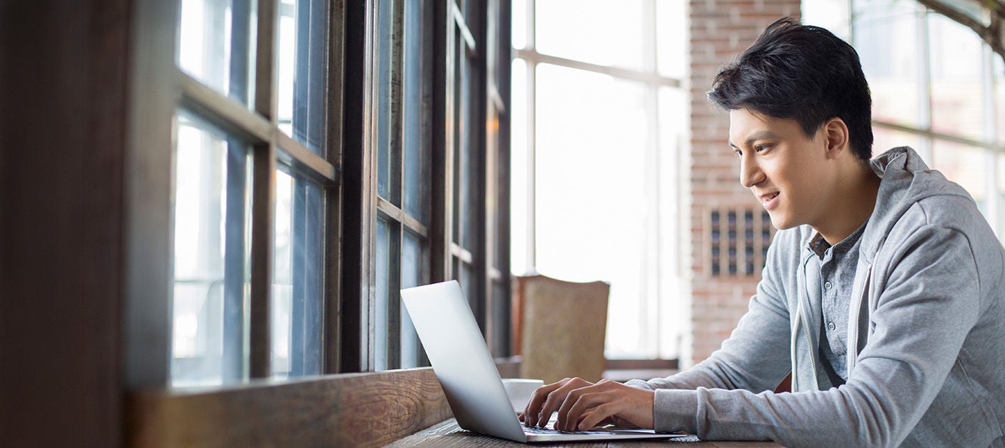Man on a laptop