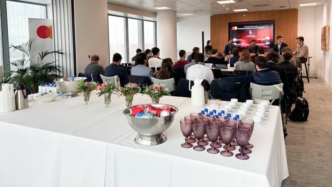 conference meeting room with refreshments