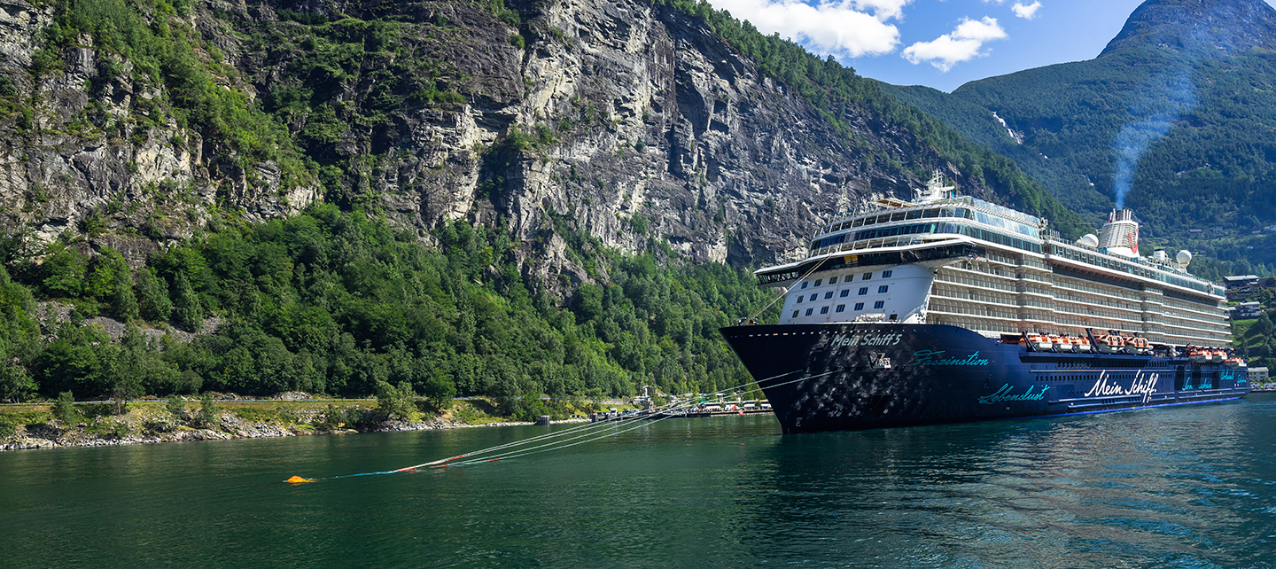 TUI cruise ship on the water