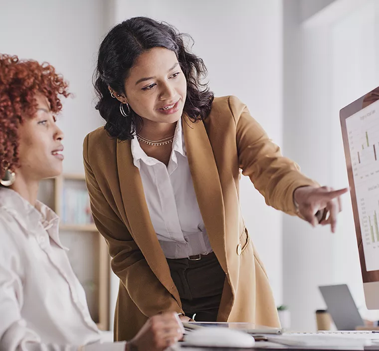 Women lookin at charts