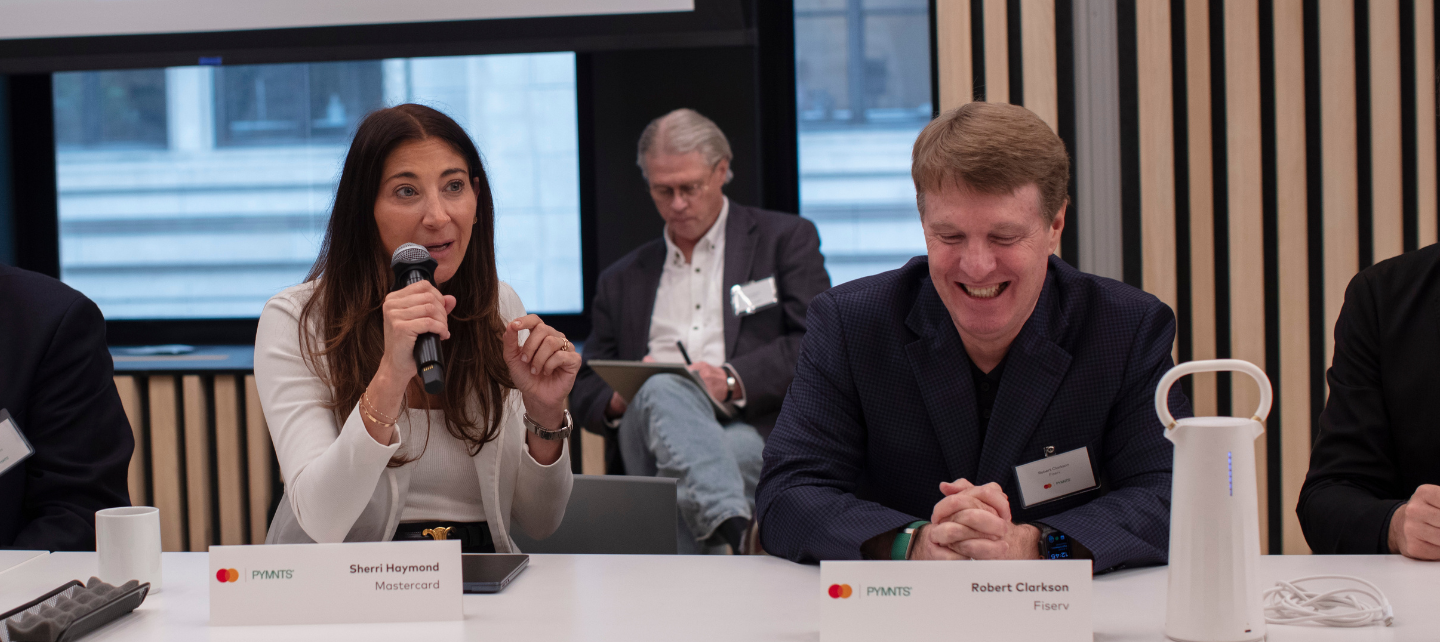 Sherri Haymond speaks at an executive roundtable. 