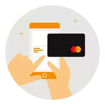 Digital Card on phone illustration