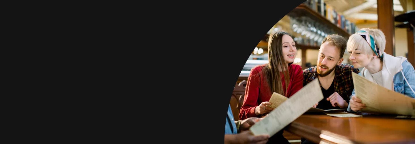 People discussing menu