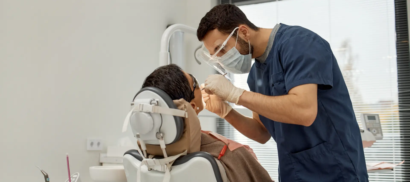 Doctor is doing treatment