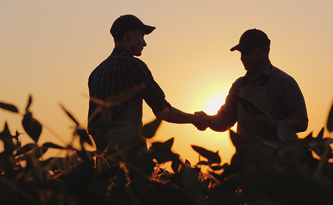 men shaking hands