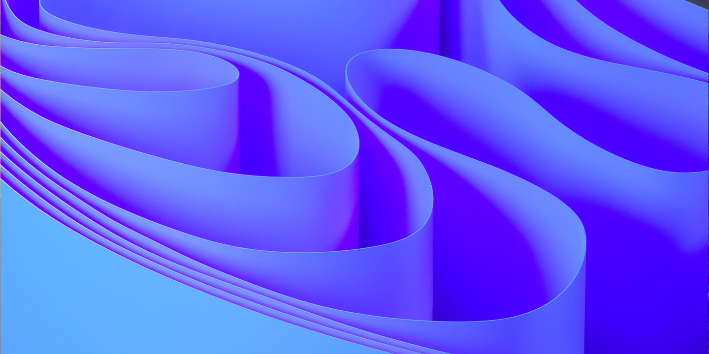 Abstract 3d image that resembles a blue ribbon