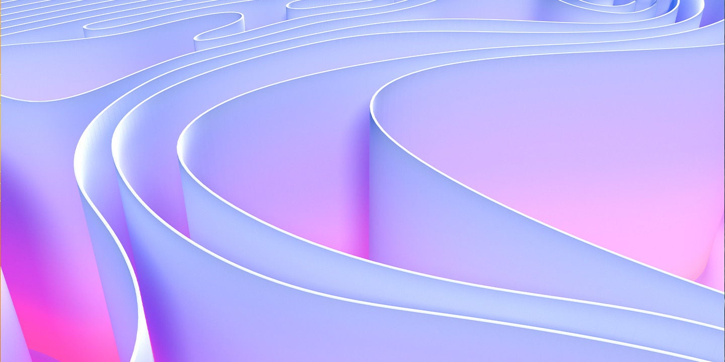 Abstract 3d image that resembles a blue ribbon