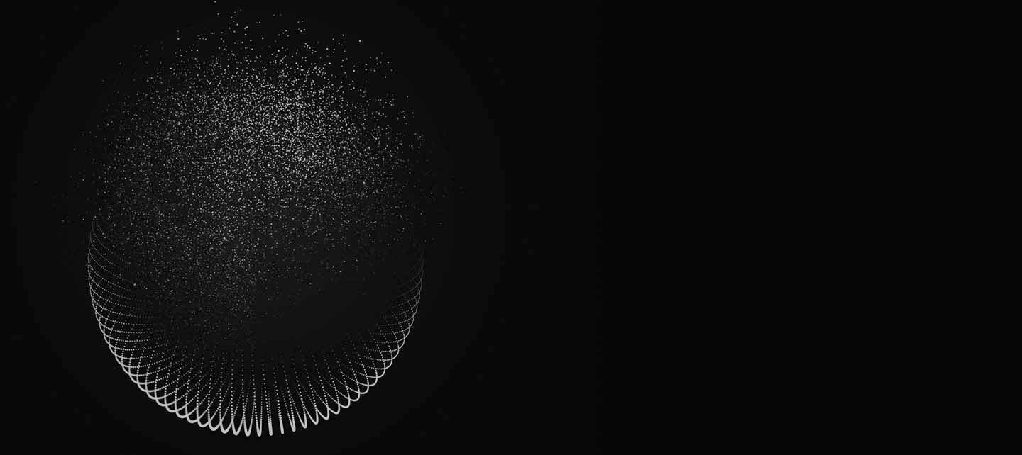 תמונה מופשטת בשחור-לבן עם קווים ונקודות מצטלבים.