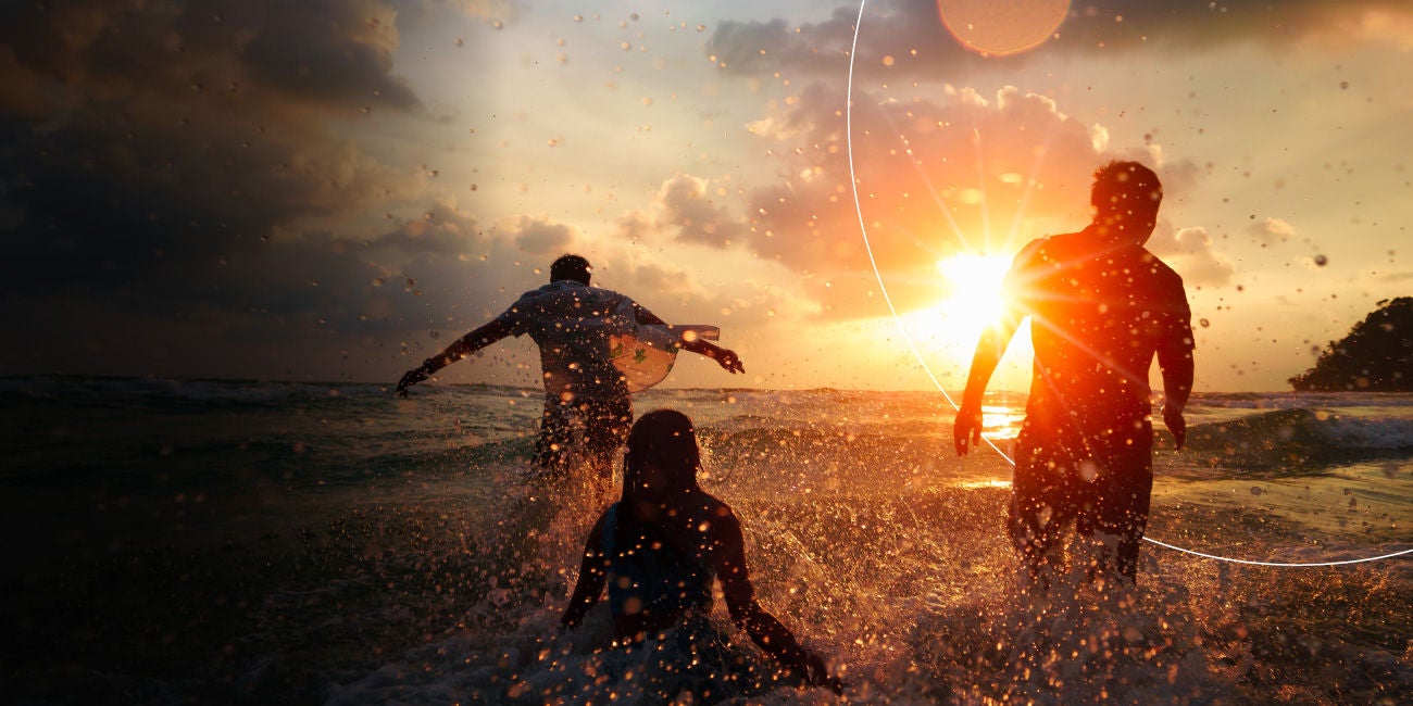 people haing fun in the water