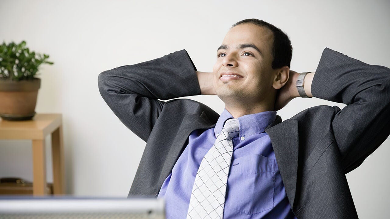 India business man in office