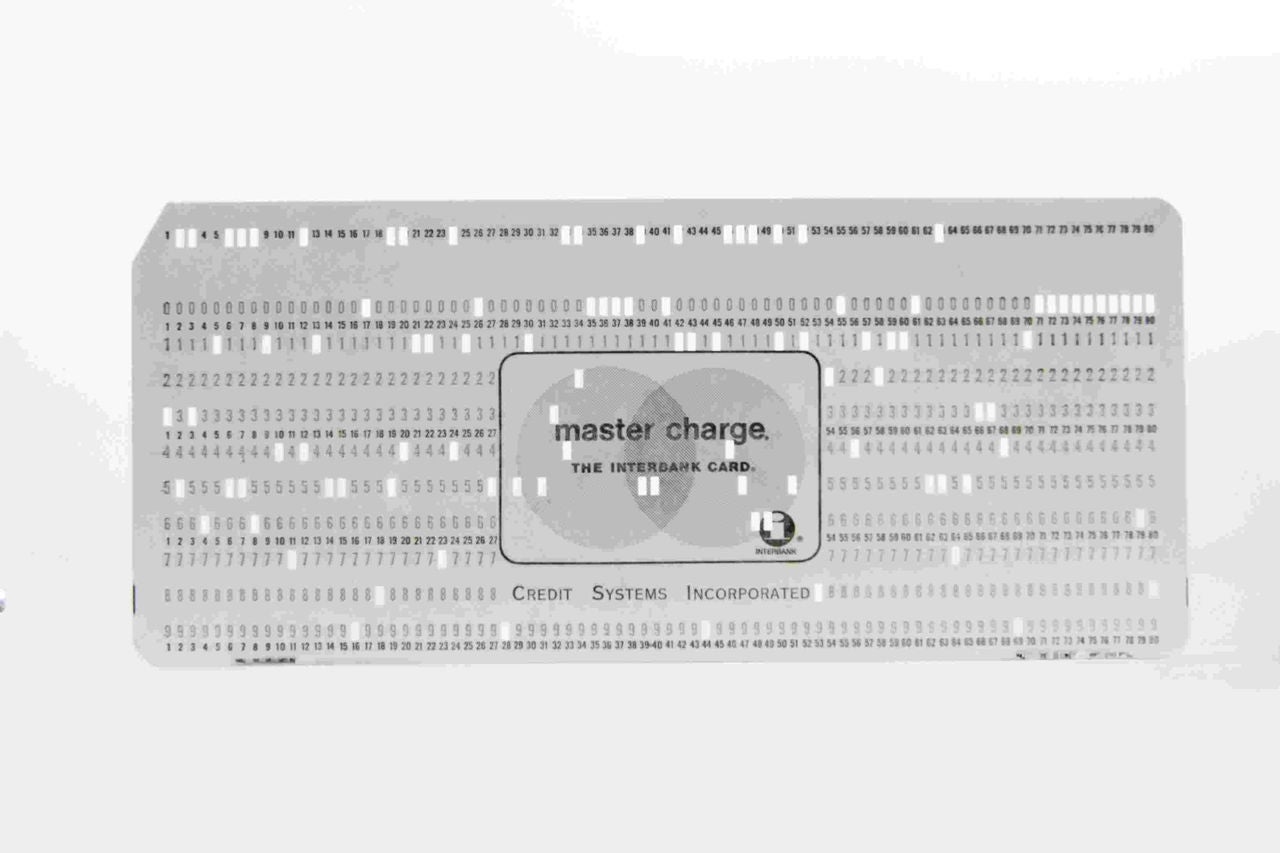 A mastercard punch card