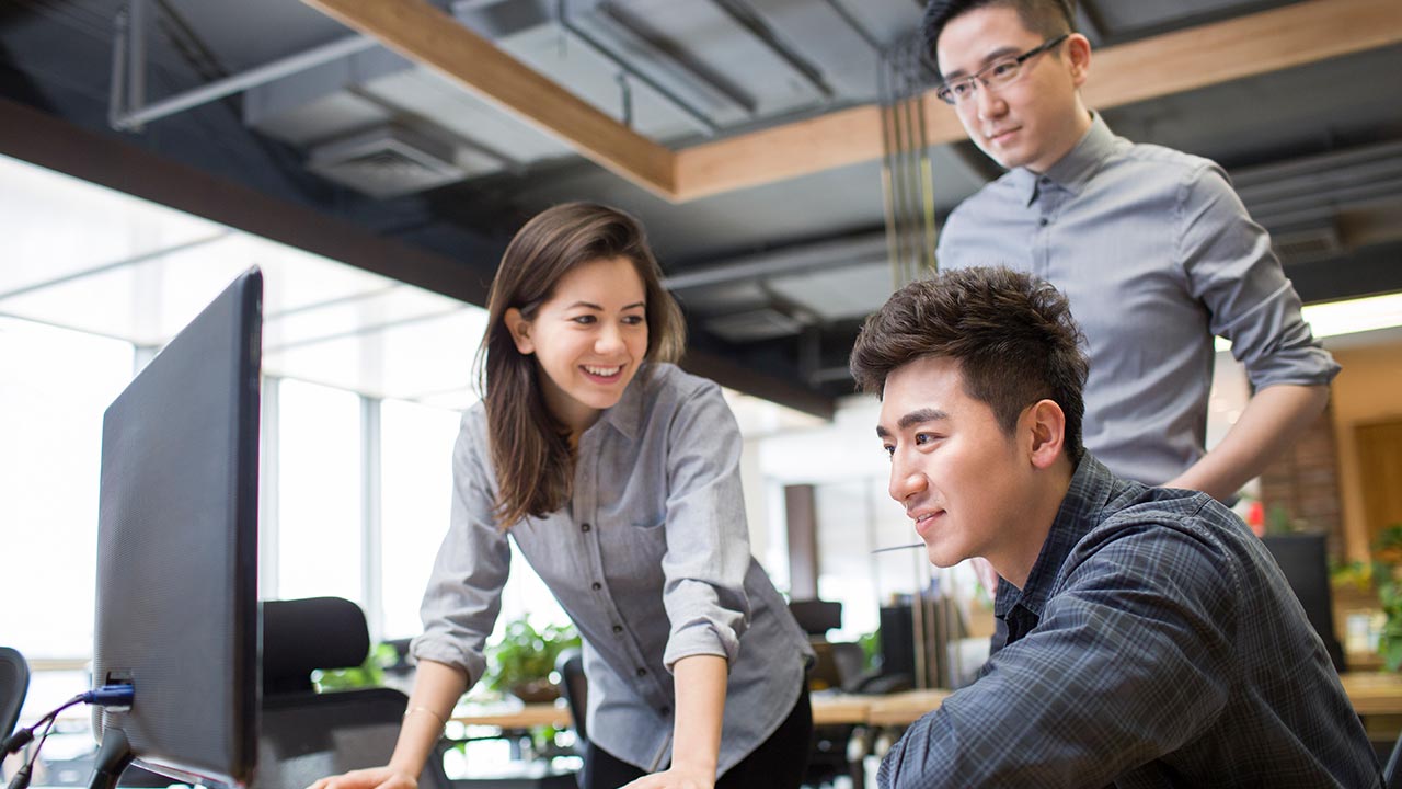 Team working in office